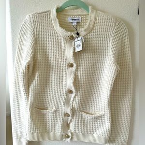 NWT Express Cardigan with Gold & Rhinestone Buttons